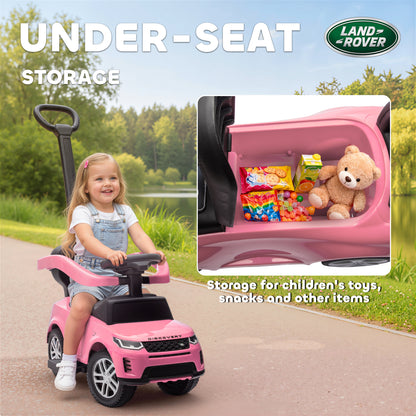AIYAPLAY LAND ROVER DISCOVERY Licensed Baby Push Car, 2-in-1 Ride on Car with Push Handle and Safety Guardrail