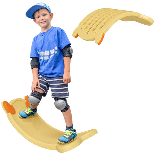 AIYAPLAY Balance Board for Kids Balance Training & Sensory Play, Yellow / Light Blue / Pink