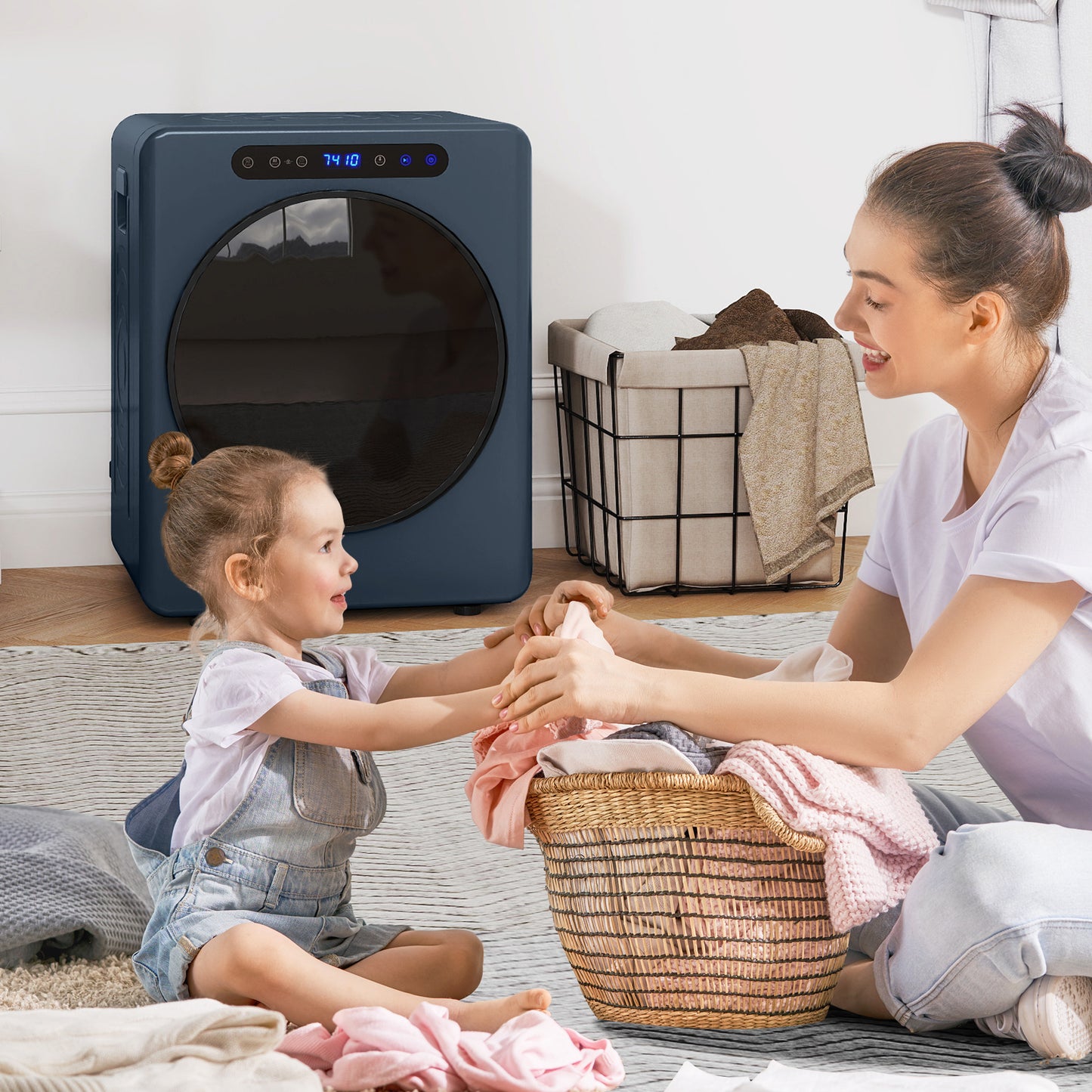 5kg Compact Small Space 40-60℃  Tumble Dryer Blue