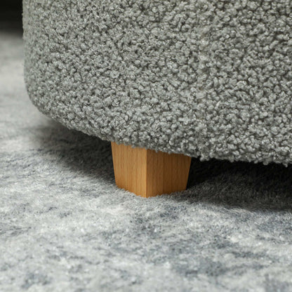 31.8L Teddy Fleece Storage Ottoman - Dark Grey