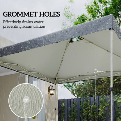 3x3m Gazebo Roof Replacement Canopy | UV50+ Waterproof | 210D Silver-Coated Oxford Fabric | Double Vented | 8 Drainage Holes | Hook & Loop | Fits 3x3m Straight-Leg Frames | Dark Grey