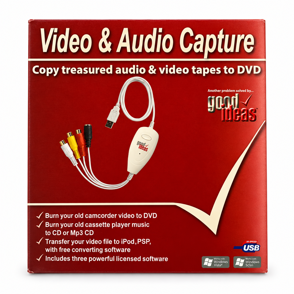 Video and audio capture box front