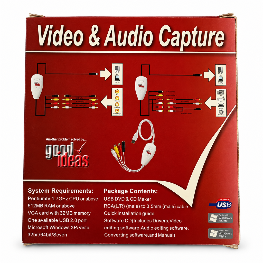 Video and audio capture box rear