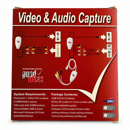Video and audio capture box rear