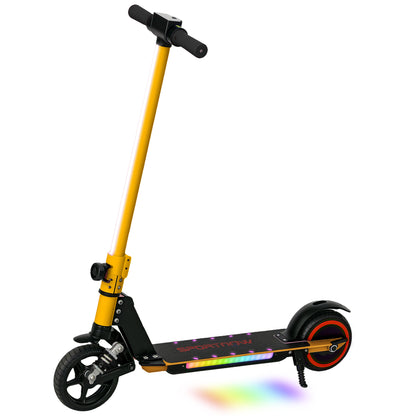 Folding Electric Scooter for Kids Age 6-14 with Dual Brakes, Front Suspension, LED Colourful Lights and Display, 6.8kg Lightweight Aluminium E Scooter, Up to 14 KM/H & 6 KM