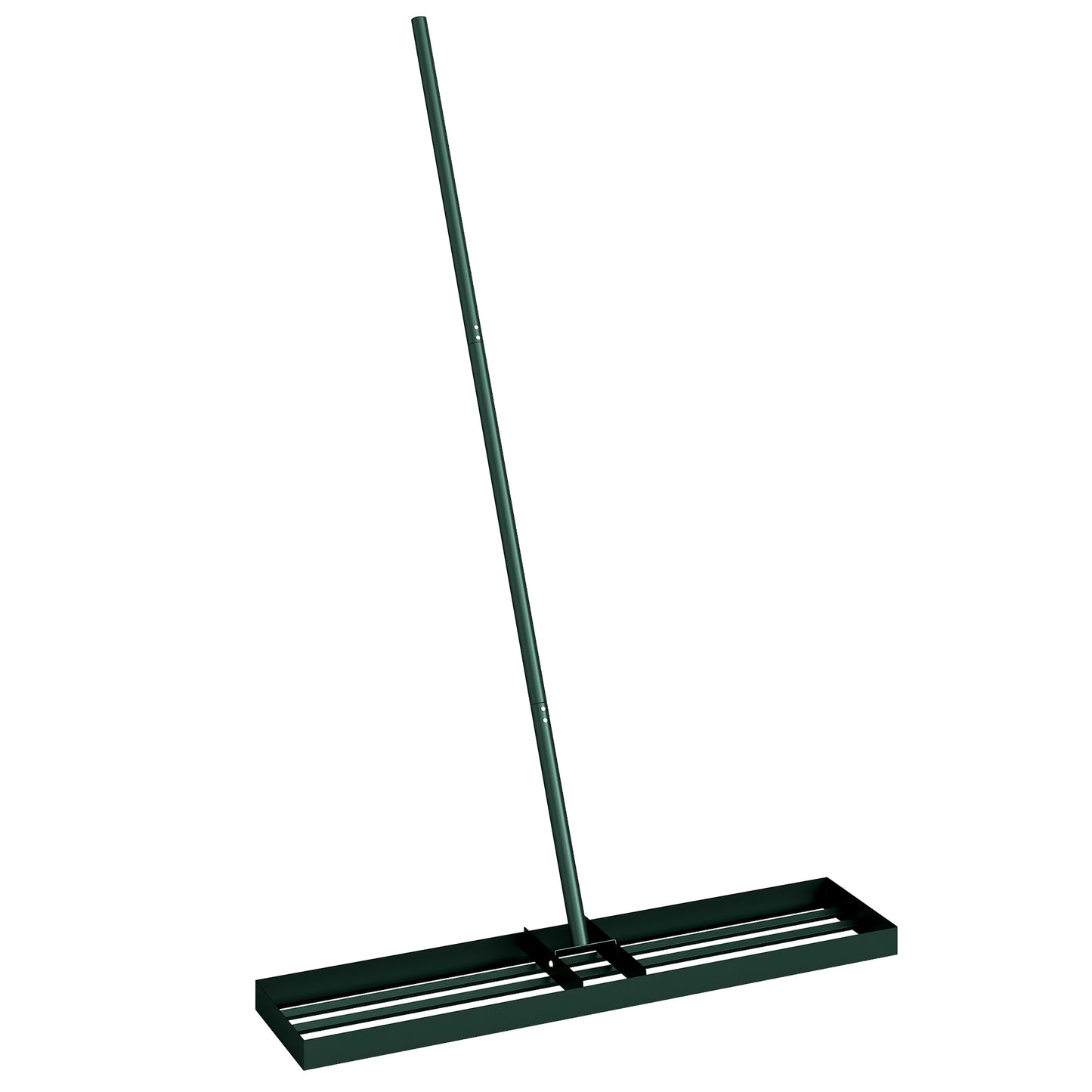 113cm Lawn Levelling Rake / Lawn Lute | 3-Section Handle 169cm | Rust-Resistant Metal | Green