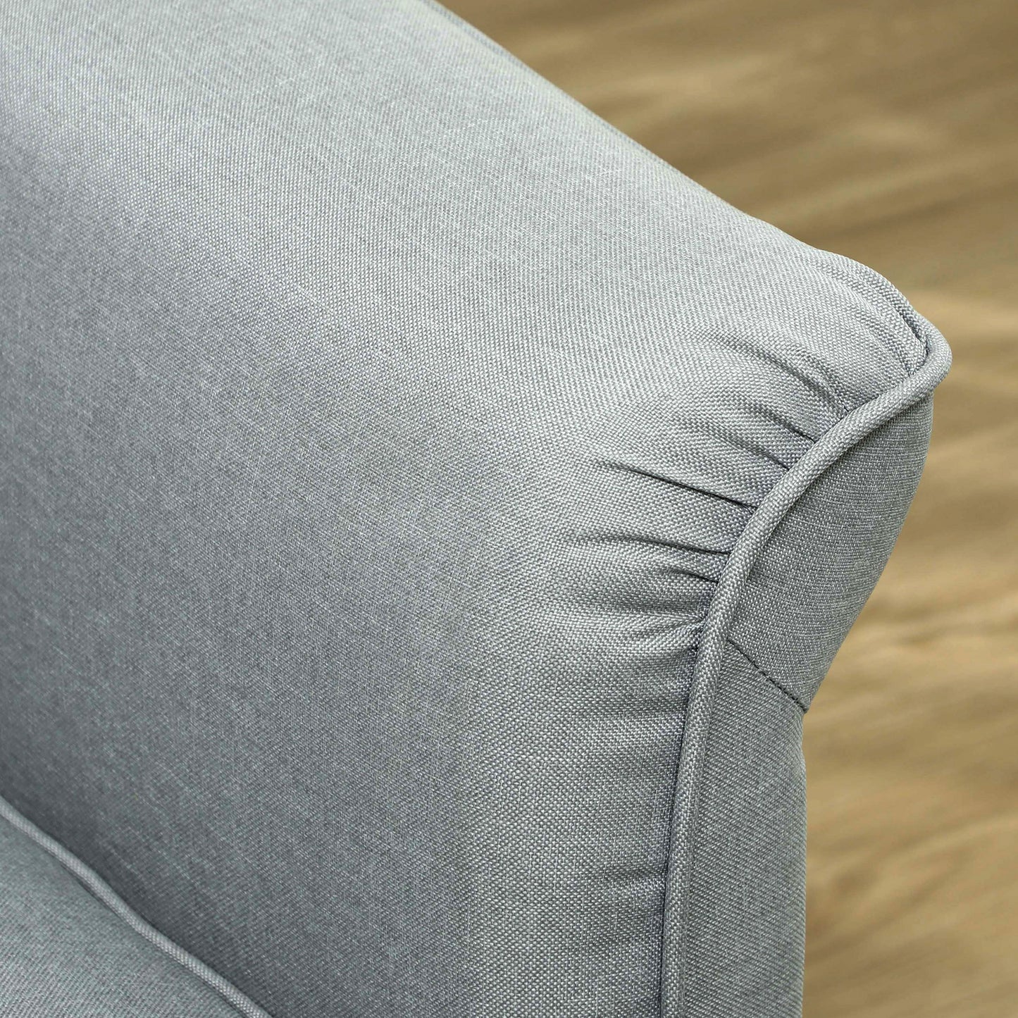 3 Seater Sofa, Modern Fabric Sofa Couch with Spring Cushion, Rubber Wood Legs, 191cm Upholstered Settee for Living Room, Bedroom, Home Office