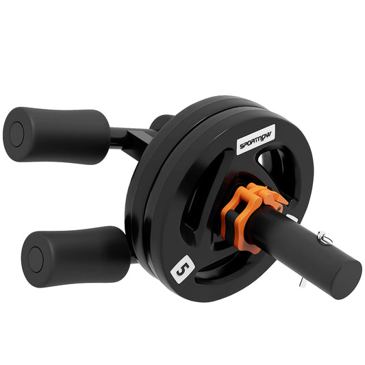 Tib Bar W/ 2 x 5kg Olympic Weight Plates, Tibialis Trainer Calf Raise Machine for Home, Gym, Lifting And Strength Training