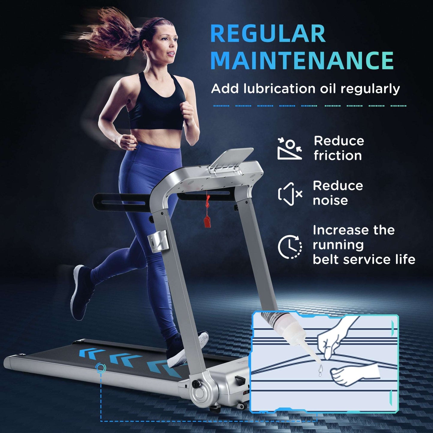 15km/h Electric Treadmill, 6-level Quick Speed Controls Folding Indoor Cardio Treadmill w/ LED Monitor, USB Port, Phone and Cup Holder, Silver