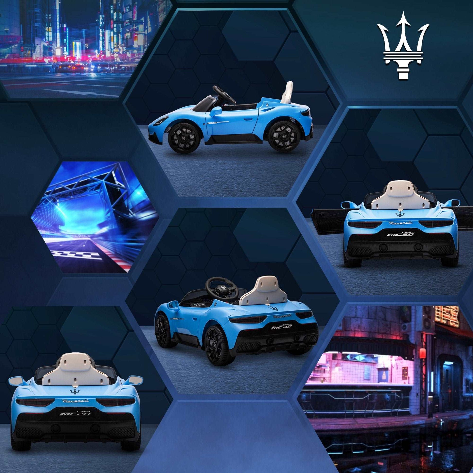 AIYAPLAY Maserati MC20 Licensed 12V Kids Electric Ride on Car with Remote Control, Spring Suspension