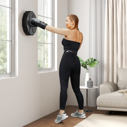 SPORTNOW Music Boxing Machine with Bluetooth Connection and LED Light Smart, Wall Mounted for Punching Beat Boxing Training