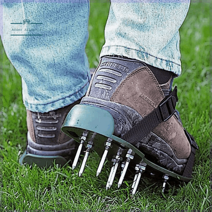 1 Pair Garden Lawn Aerator Shoes Grass Aerating Spike Sandals With Adjustable Straps