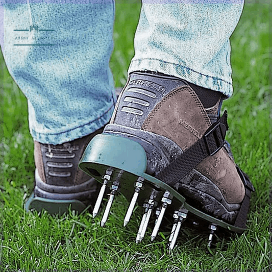 1 Pair Garden Lawn Aerator Shoes Grass Aerating Spike Sandals With Adjustable Straps