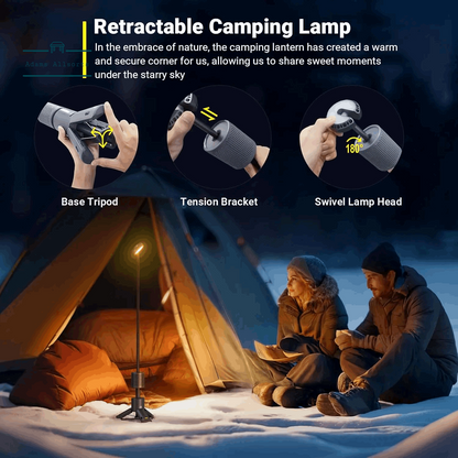 LED Outdoor Camping Lantern, UBS Rechargeable, Adjustable Colour Temperature Outdoor Portable Lantern, IP65 Waterproof 