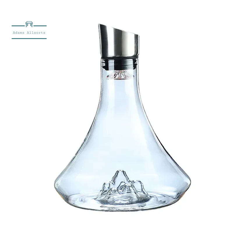 High Grade Guanshan Style Decanter High Borosilicate Glass Wine Bottle Wine Dispenser Snow Mountain Shape 1800Ml Red Wine Bottle