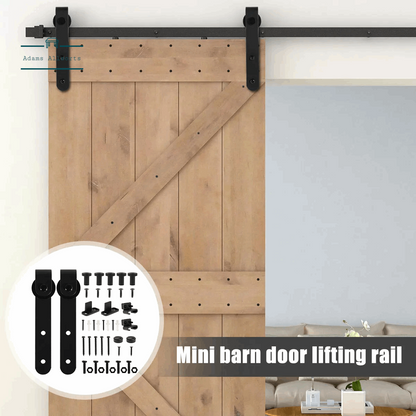 1Set Sliding Barn Door Hardware Kit Smooth and Quiet Super Mini Barn Door Track Kit Durable Easy Assembly Door Panel Accessories