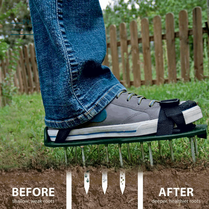 1 Pair Garden Lawn Aerator Shoes Grass Aerating Spike Sandals With Adjustable Straps