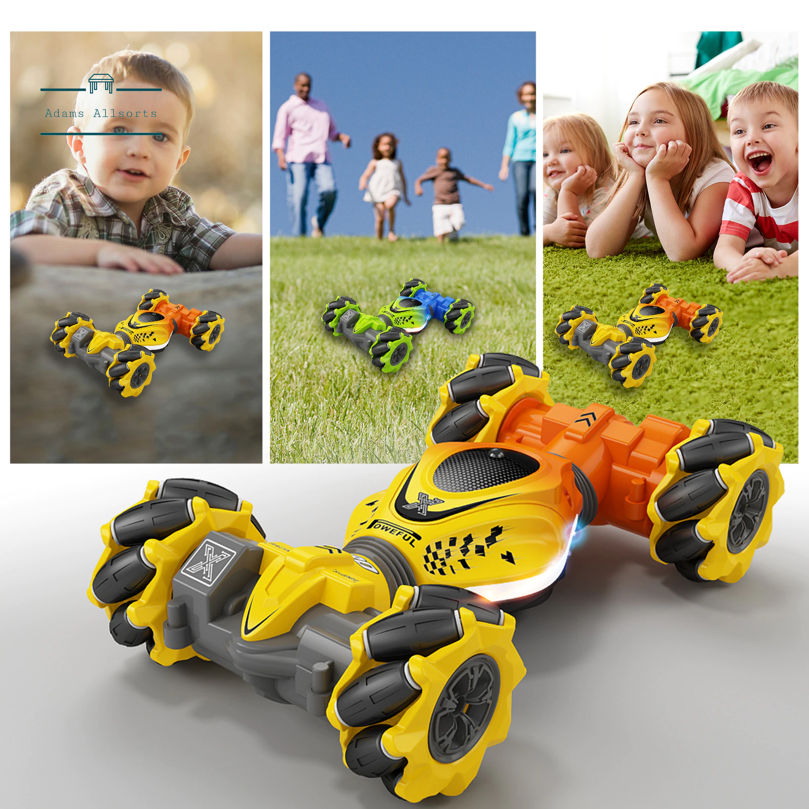 Gesture RC Car, 2.4GHz 4WD Gesture Sensing RC Stunt Car Toys for 6-12 yr Boys Girls, Drift Hand Controlled Remote Control Twist Cars Offroad 360° Rotation With Lights Music for Birthday Gifts