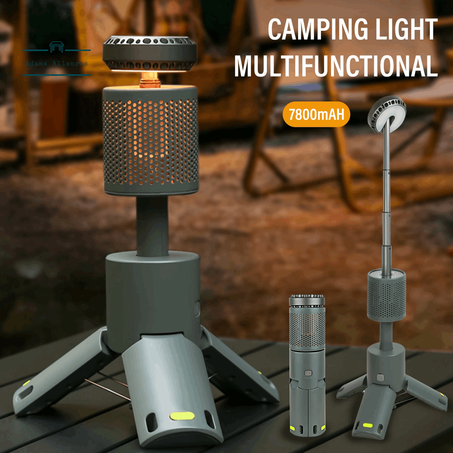 LED Outdoor Camping Lantern, UBS Rechargeable, Adjustable Colour Temperature Outdoor Portable Lantern, IP65 Waterproof 