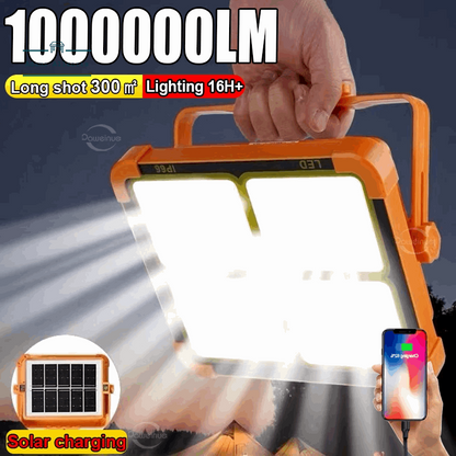  20000Mah Solar Rechargeable Camping Lantern High Power Bank LED Tent Light Repair Emergency Lamp