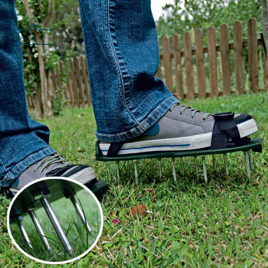 1 Pair Garden Lawn Aerator Shoes Grass Aerating Spike Sandals With Adjustable Straps