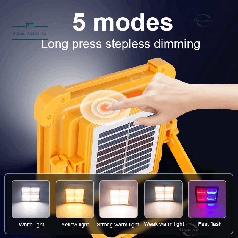  20000Mah Solar Rechargeable Camping Lantern High Power Bank LED Tent Light Repair Emergency Lamp