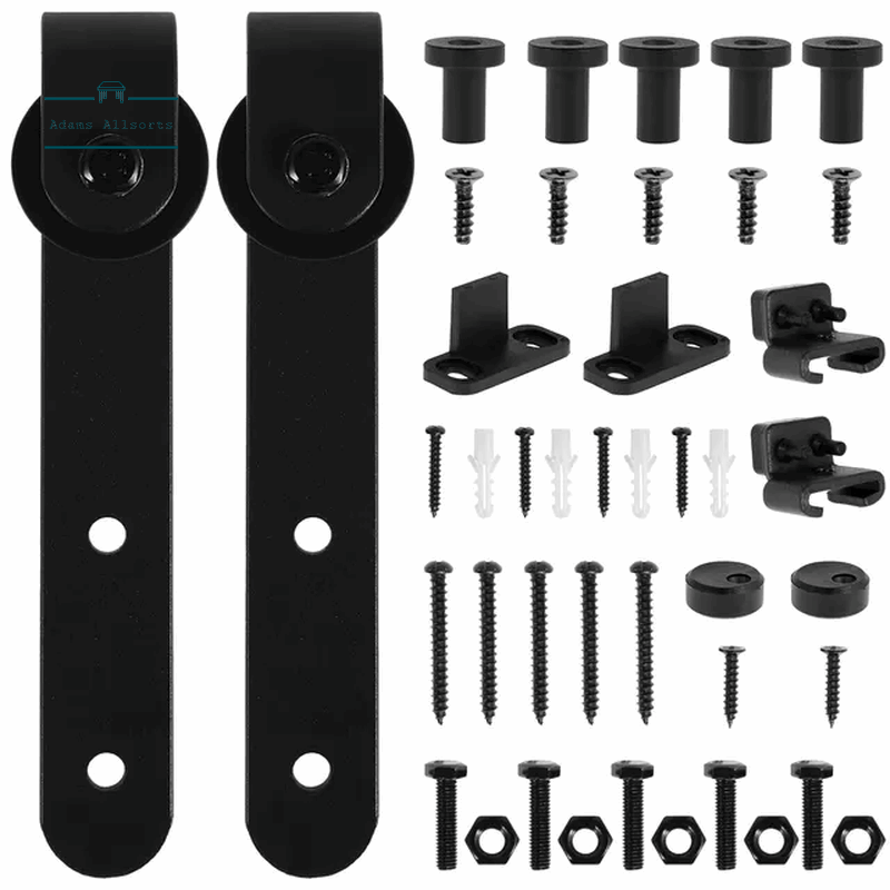1Set Sliding Barn Door Hardware Kit Smooth and Quiet Super Mini Barn Door Track Kit Durable Easy Assembly Door Panel Accessories