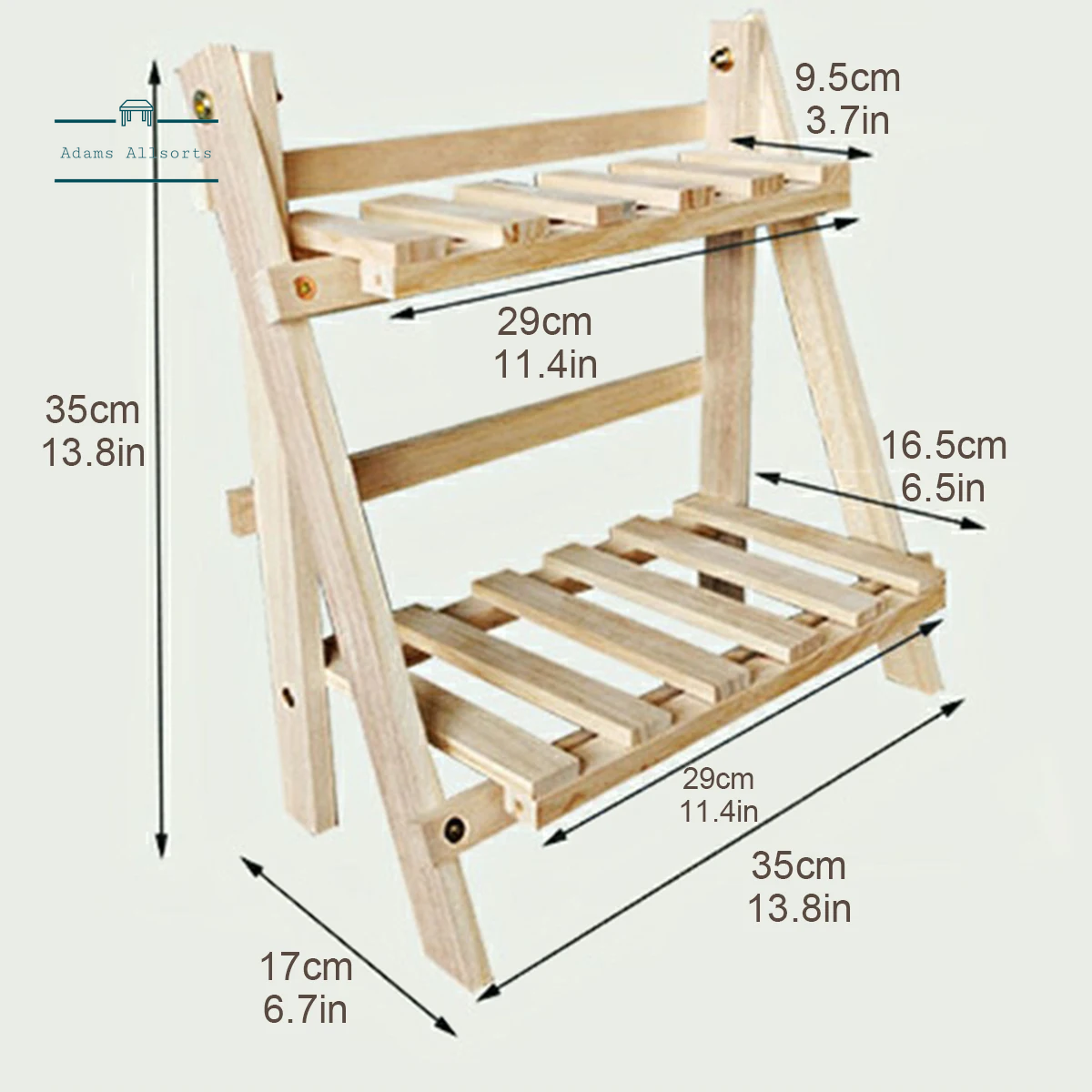 Wooden Desktop Storage Rack Double-Layer Desktop Storage Shelf Folding Desk Storage Organizer Heavy-Duty Multifunctional Ins