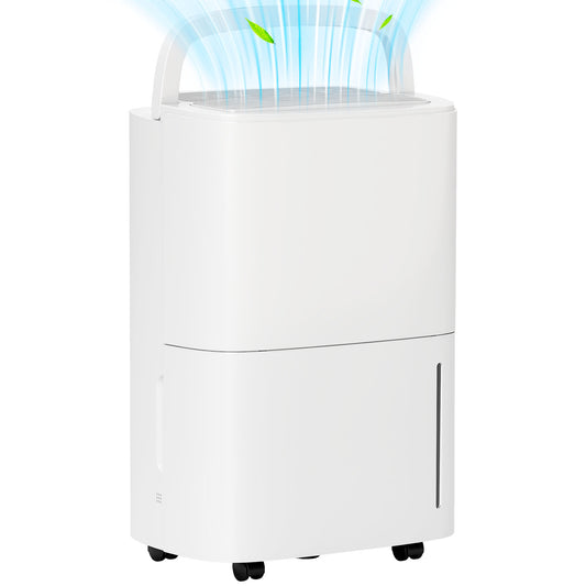 20L/Day Dehumidifier W/ Continuous Drainage, 5L Water Tank, 24H Timer for Home Damp, Bedroom, Condensation, Mould, Laundry Drying