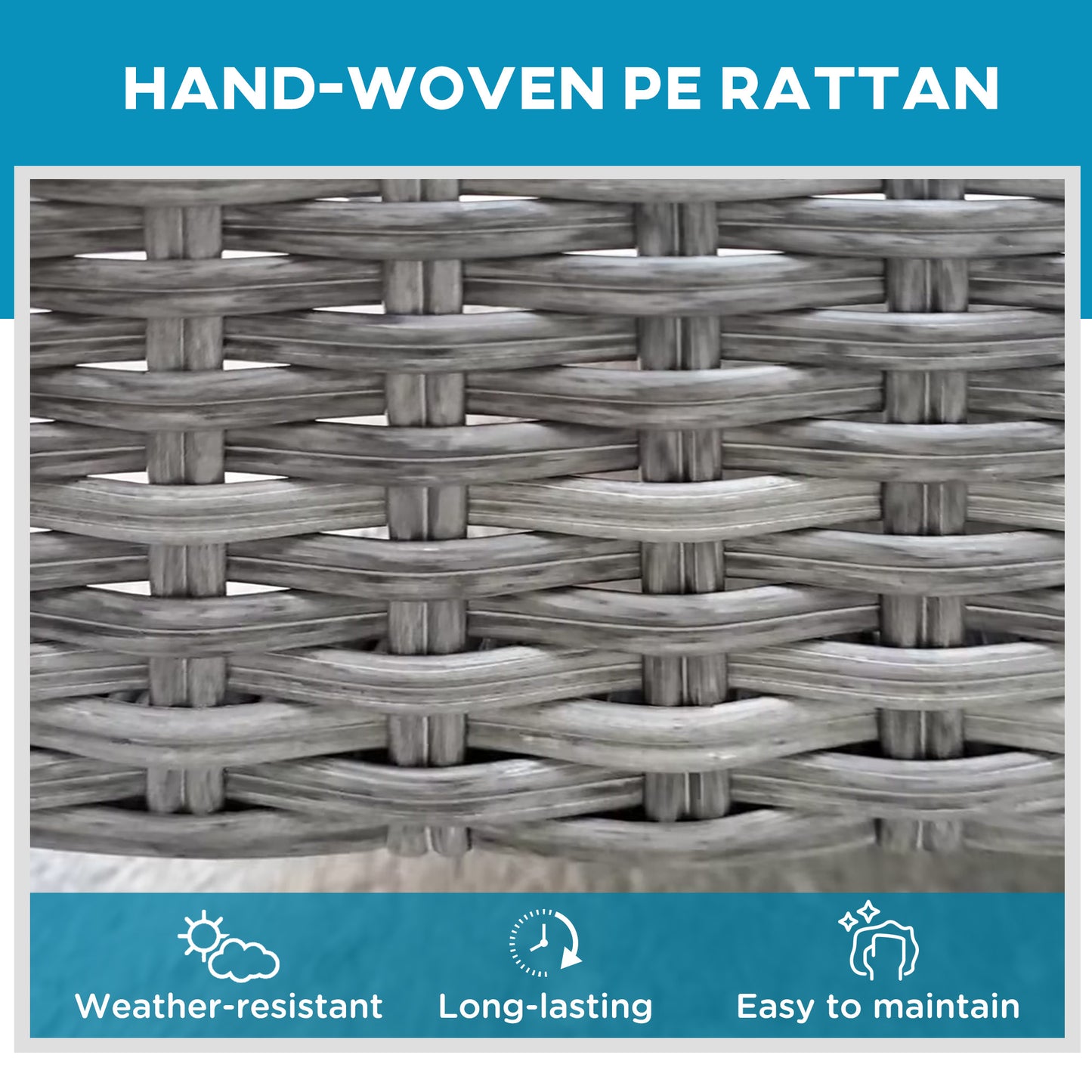 Outdoor Sun Lounger Set of 2, Multi-position Backrest Adjustable Sunbed Daybed with Removeable & Washable Cushion, for Patio, Garden, Dark Grey