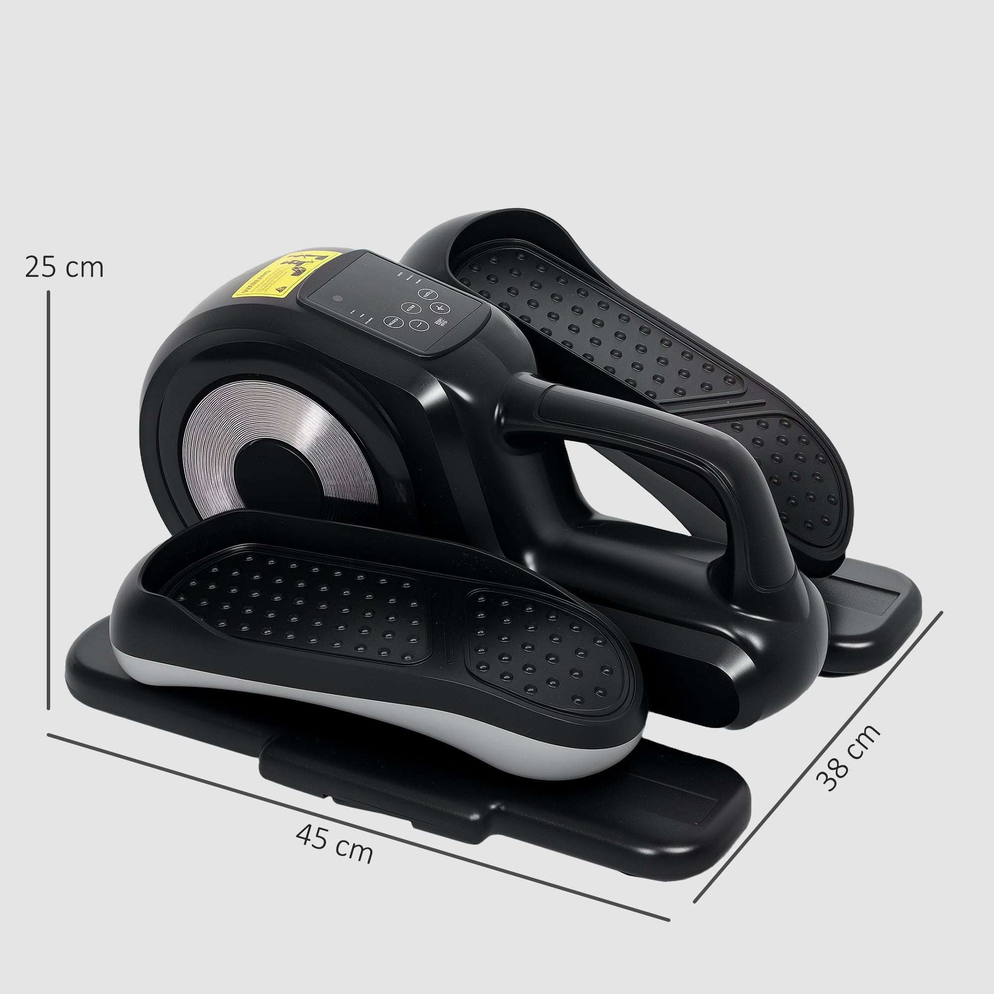 Under Desk Elliptical Machine, Sit Down Pedal Exerciser with Forward and Reverse Motion, 12 Programs, LCD Monitor, Compact with Remote Control