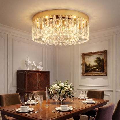 Crystal Chandelier | 160 Crystal Pendants | 6-Light G9 | Ø40cm | 10-40m² | Gold Tone