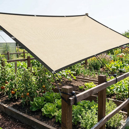 2x3m Sun Shade Sail | 85%+ UV Block | 180g/m² HDPE | 10 Stainless Steel Eyelets | 10 Bungee Ropes Included | Patio Garden Pool | Beige