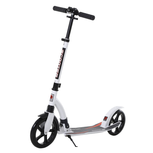 Teen/Adults Aluminium Folding Kick Scooter W/ Shock Mitigation System White