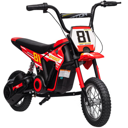 AIYAPLAY Kids Electric Motorbike, 24V Ride On Motorcycle with 3 Speeds and Rear Suspension, Dirt Bike for 8-12 Years Old