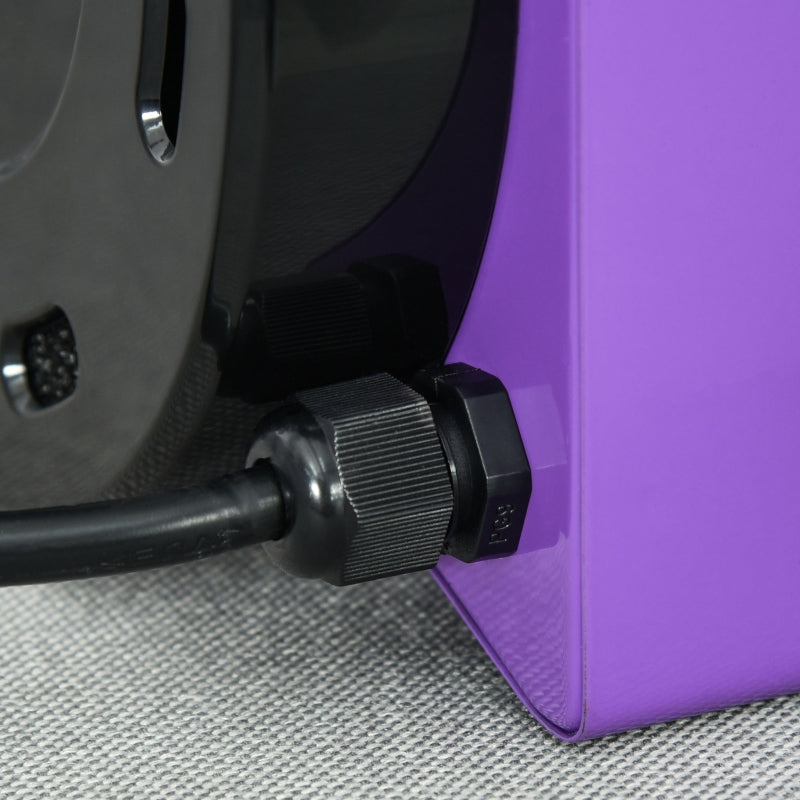 PawHut 2800W Dog Pet Grooming Hairdryer Heater With Three Nozzles - Purple / Black