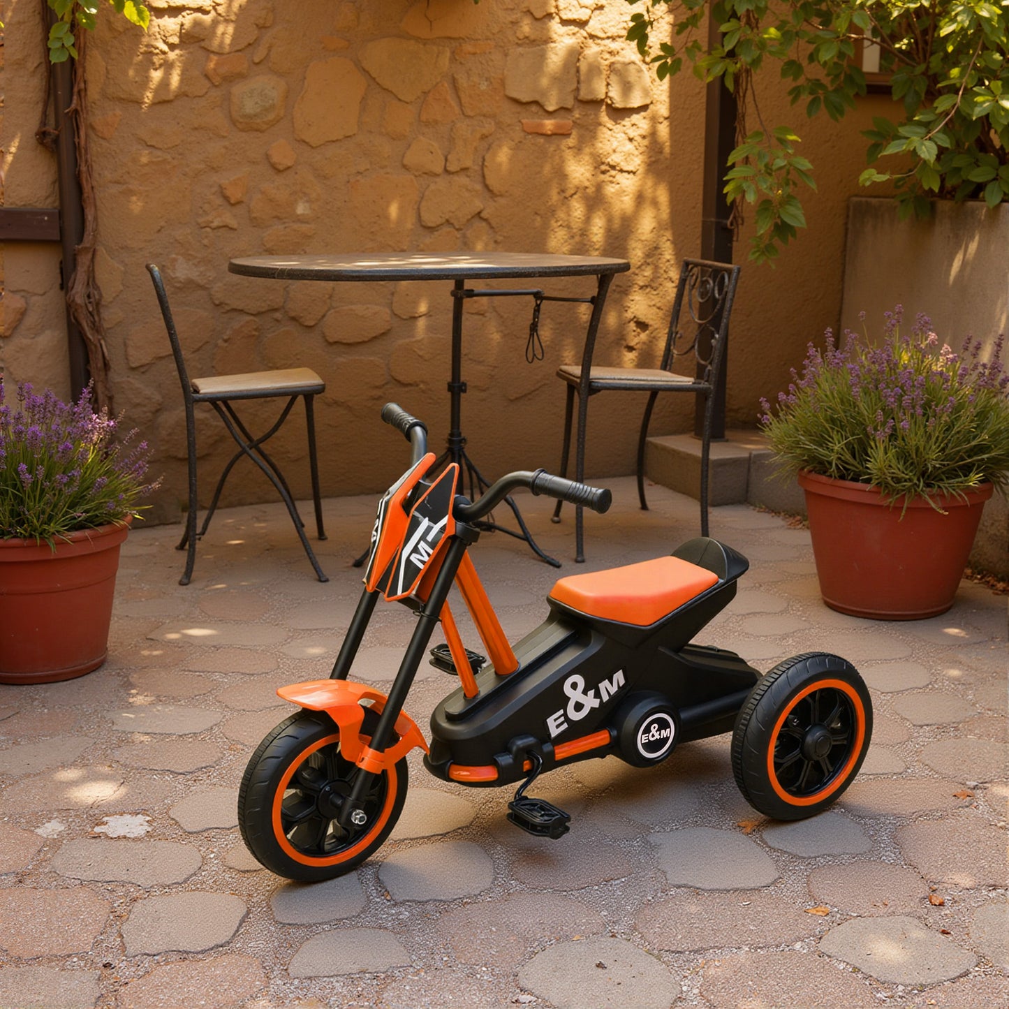 Kids Tricycle Toddler Trike | 3 Wheels | Pedal Bike | Steel Frame | 30kg | Ages 18–36 Months | 79x44x50cm | Orange
