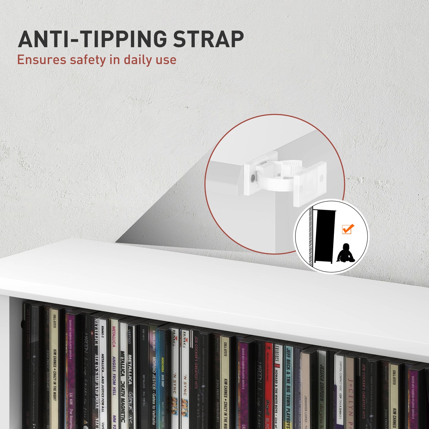 360 CD Storage Unit - White