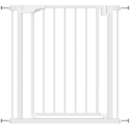 Baby Gate, Pet Safety Gate Pressure Fit, 76-82cm Wide with Two-Way Open, One-Hand Opening
