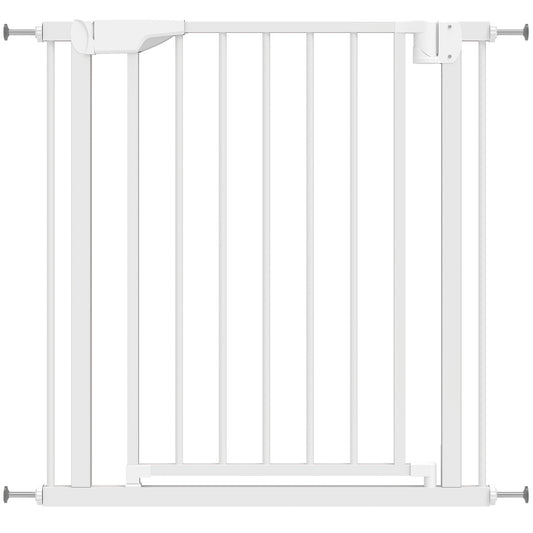 Baby Gate, Pet Safety Gate Pressure Fit, 76-82cm Wide with Two-Way Open, One-Hand Opening