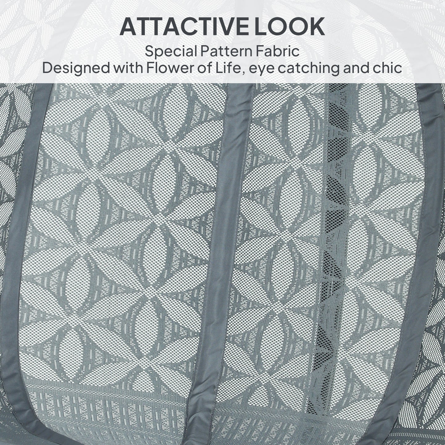 Outsunny Outdoor Double Hanging Chair with Cushion and Cup Holders, Charcoal Grey