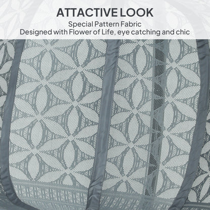 Outsunny Outdoor Double Hanging Chair with Cushion and Cup Holders, Charcoal Grey