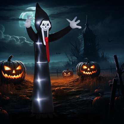 10 FT Grim Reaper Halloween Inflatable with 5 Built-in LED Lights, Blow Up Outdoor Halloween Decoration for Indoor, Outdoor Party