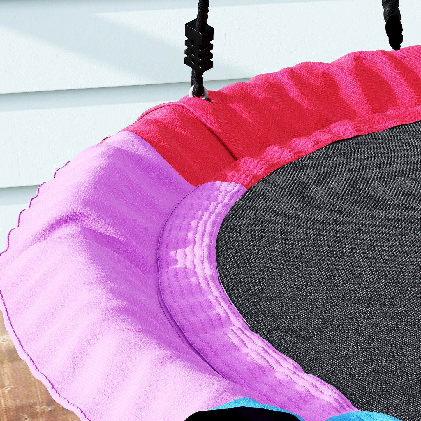 Kids Tree Saucer Swing 120cm – 300kg Capacity, Fits 4 Children, Adjustable Ropes, Tree Straps & Carabiners, Washable Oxford Fabric, EN71 Tested, Ages 3–8