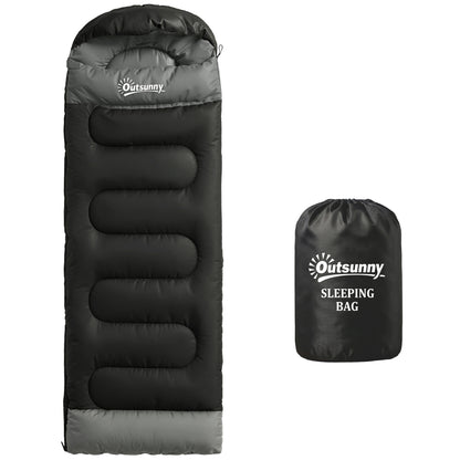 Outsunny Sleeping Bag for Adults, Lightweight & Compact Sleeping Bag, 3 Seasons