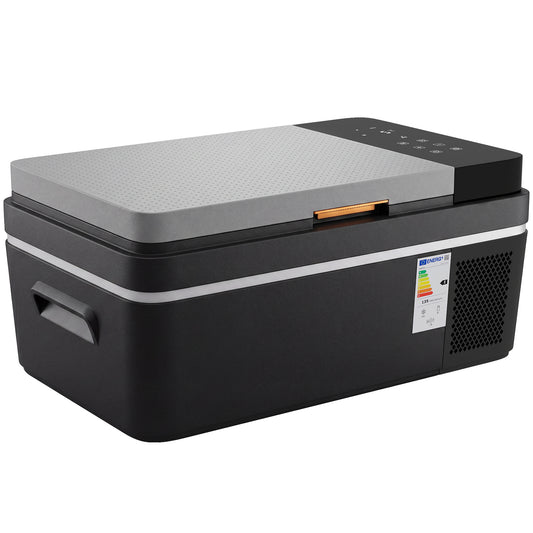 20L Compressor Car Fridge Freezer | Cools to 0°C in 15 Mins | -20°C to +20°C | Bluetooth App Control | LED Interior | MAX & ECO Modes | 12/24V DC & 100-240V AC | Black