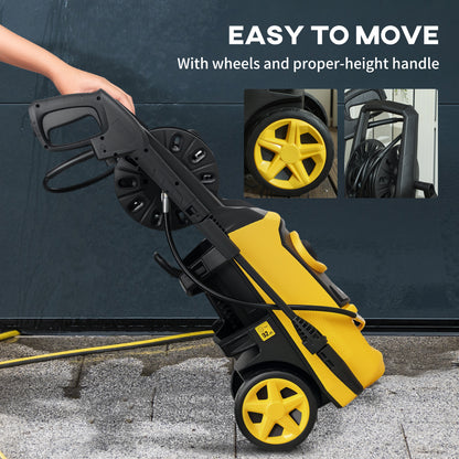 DURHAND 1800W High Pressure Washer, 150 Bar Pressure, 510 L/h Flow, High-Performance Portable Power Washer Jet Wash Cleaner with 6M Hose