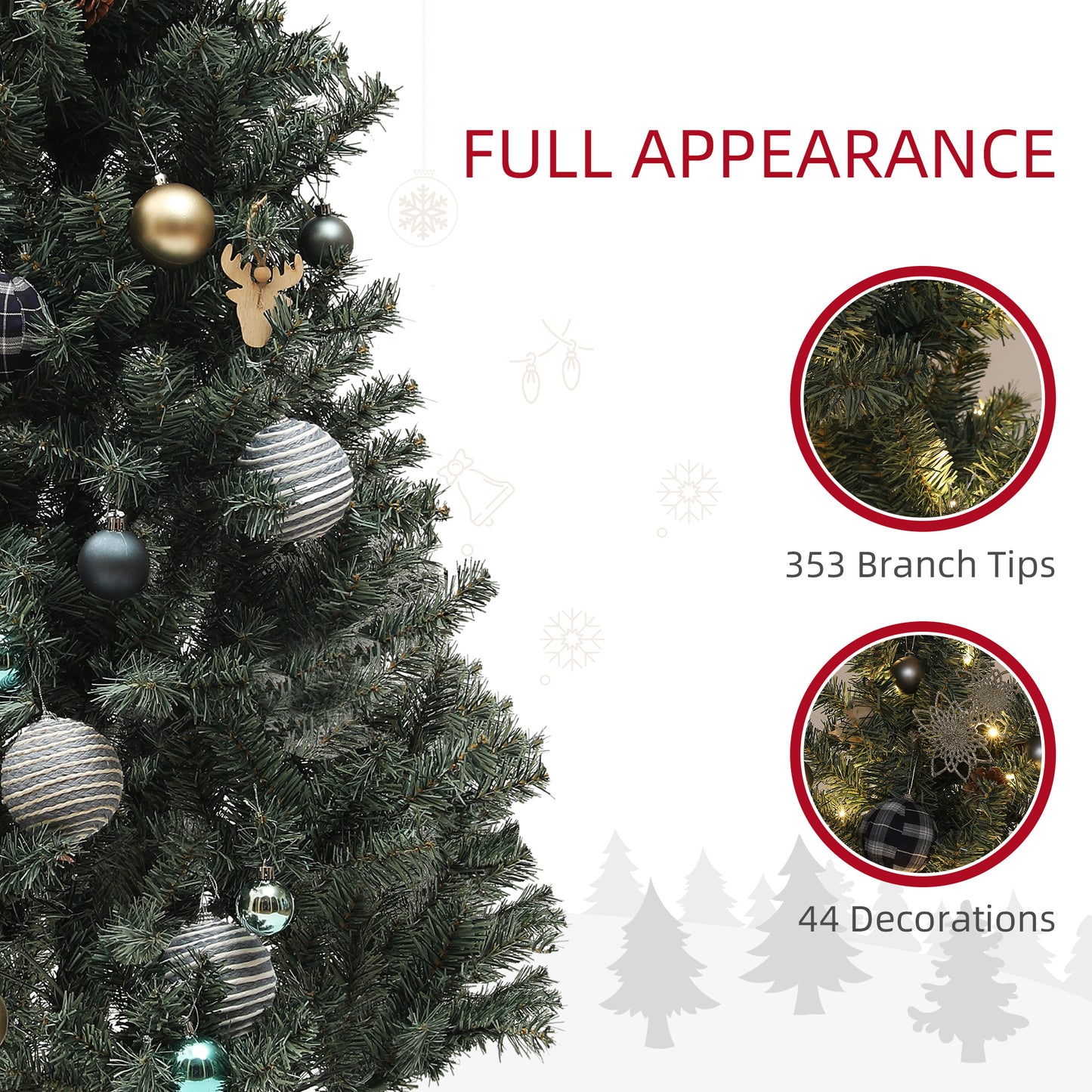 5ft Pre-Lit and Decorated Christmas Tree