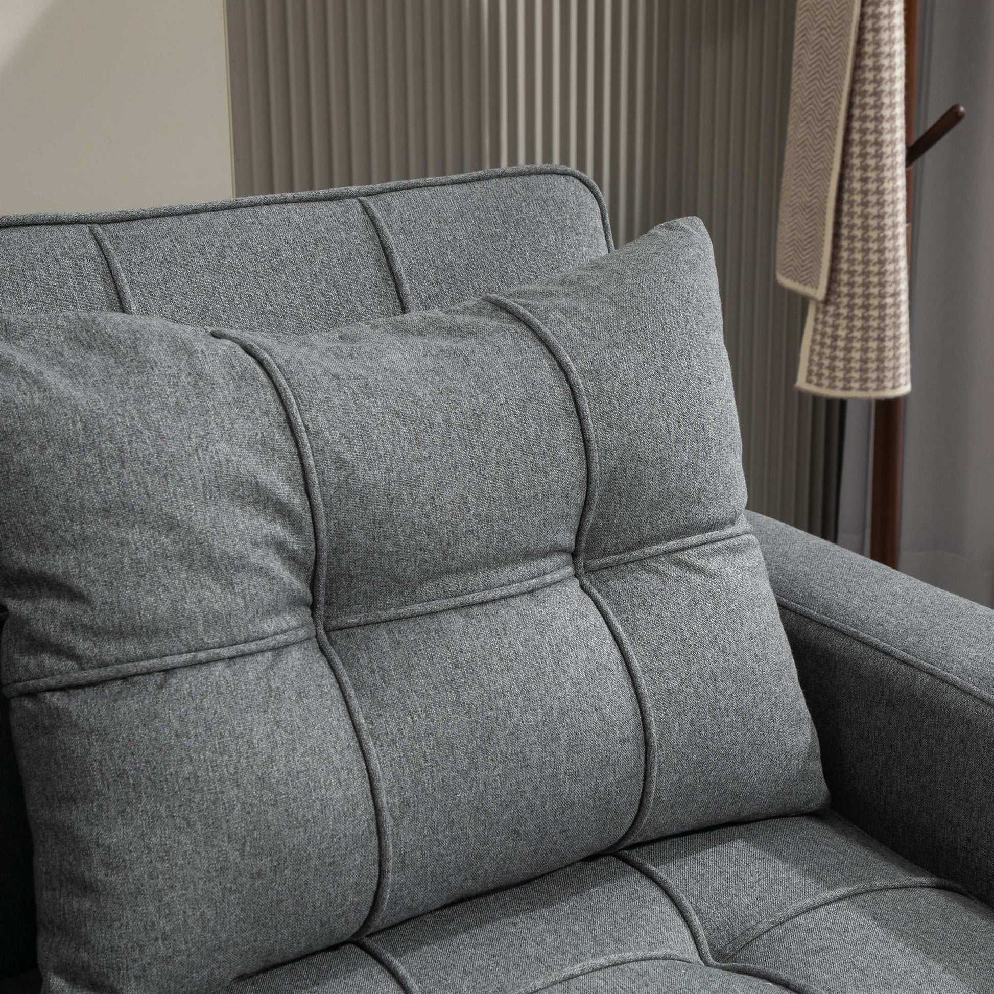 Two-Seater Pull-Out Sofa Bed - Charcoal Grey
