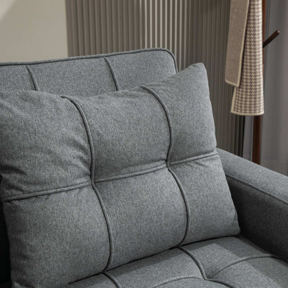 Two-Seater Pull-Out Sofa Bed - Charcoal Grey